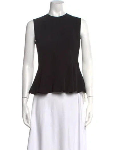 Pre-owned Sandro Crew Neck Sleeveless Top In Black