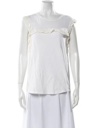 Pre-owned Sandro Crew Neck Sleeveless Top In Neutral