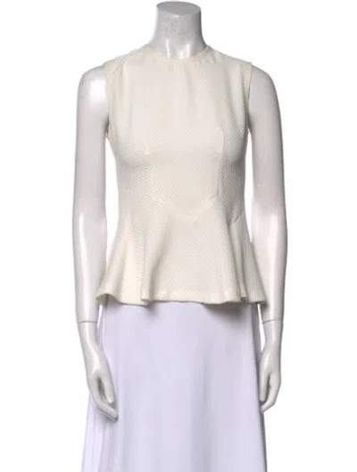 Pre-owned Sandro Crew Neck Sleeveless Top In Neutral