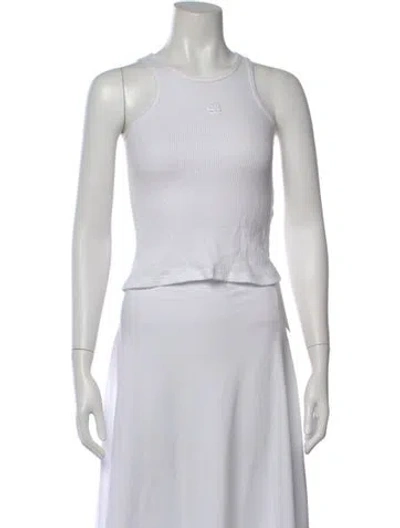 Pre-owned Sandro Crew Neck Sleeveless Top In Neutral
