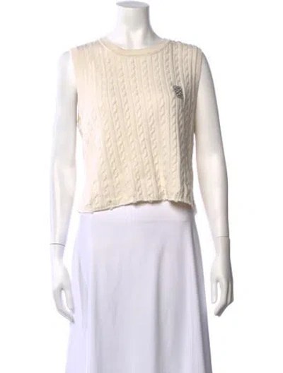 Pre-owned Sandro Crew Neck Sleeveless Top In Pink