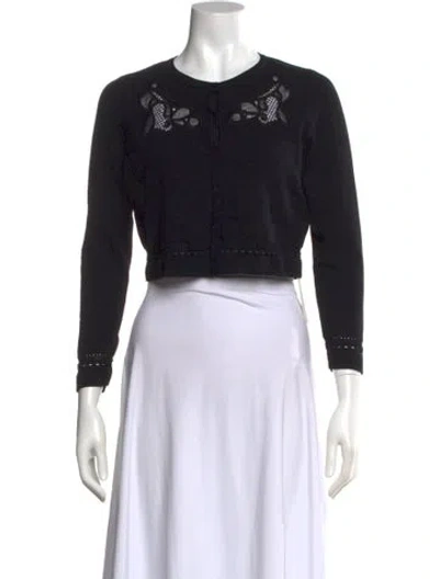 Pre-owned Sandro Crew Neck Sweater In Black