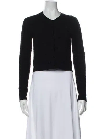 Pre-owned Sandro Crew Neck Sweater In Black