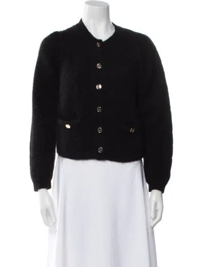 Pre-owned Sandro Crew Neck Sweater In Black