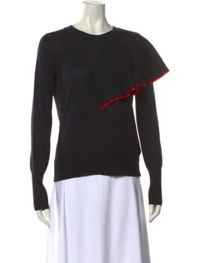 Pre-owned Sandro Crew Neck Sweater In Black