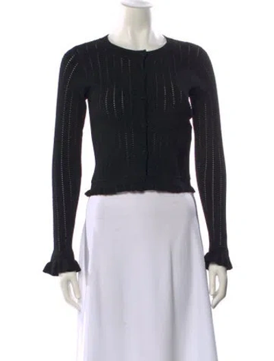 Pre-owned Sandro Crew Neck Sweater In Black