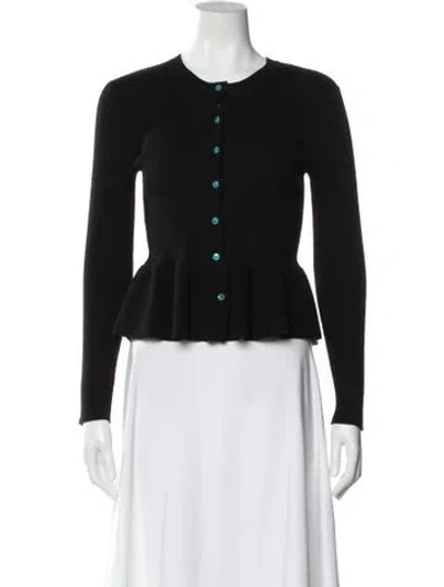 Pre-owned Sandro Crew Neck Sweater In Black