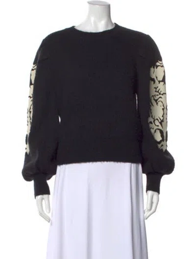 Pre-owned Sandro Crew Neck Sweater In Black