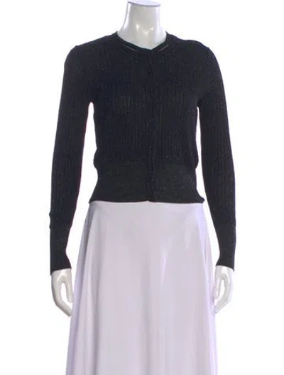 Pre-owned Sandro Crew Neck Sweater In Black