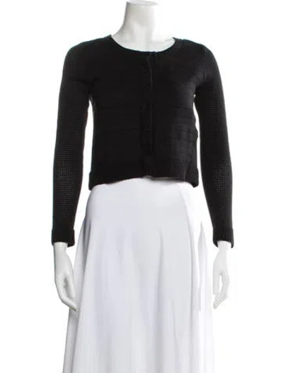 Pre-owned Sandro Crew Neck Sweater In Black