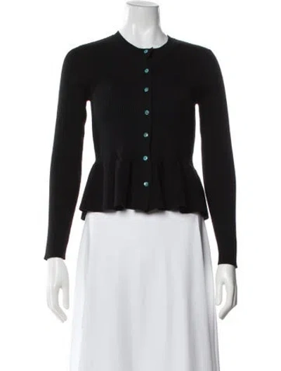 Pre-owned Sandro Crew Neck Sweater In Black