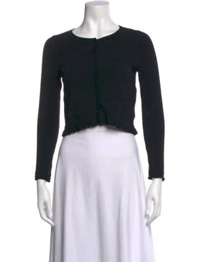 Pre-owned Sandro Crew Neck Sweater In Black