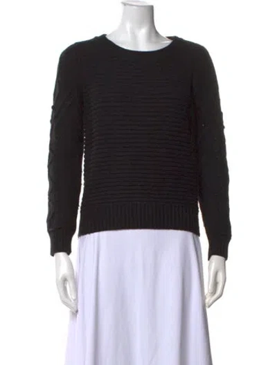 Pre-owned Sandro Crew Neck Sweater In Black