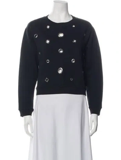 Pre-owned Sandro Crew Neck Sweater In Black