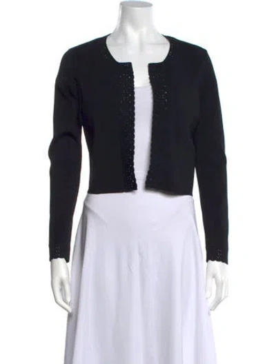 Pre-owned Sandro Crew Neck Sweater In Black