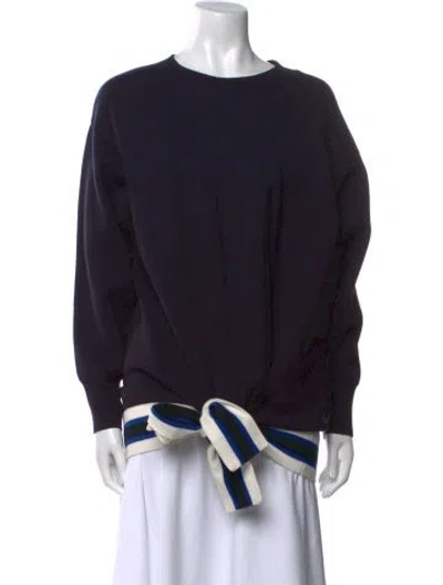 Pre-owned Sandro Crew Neck Sweater In Blue