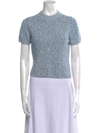 Pre-owned Sandro Crew Neck Sweater In Blue