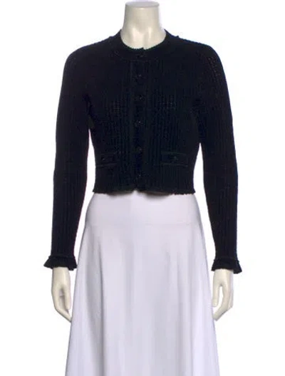 Pre-owned Sandro Crew Neck Sweater In Blue