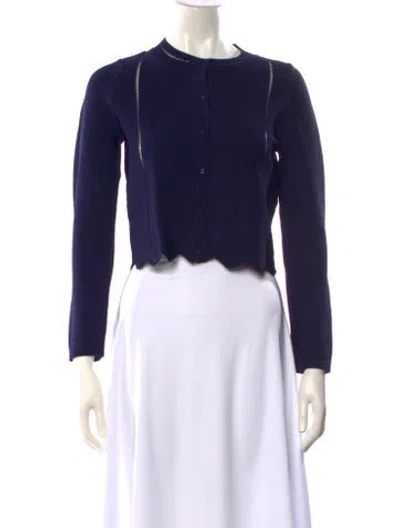 Pre-owned Sandro Crew Neck Sweater In Blue