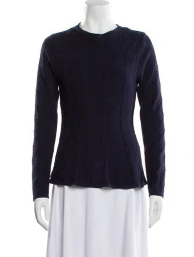 Pre-owned Sandro Crew Neck Sweater In Blue