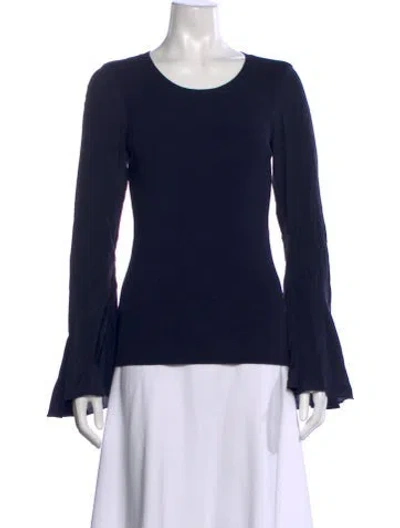 Pre-owned Sandro Crew Neck Sweater In Blue