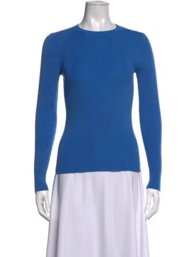 Pre-owned Sandro Crew Neck Sweater In Blue