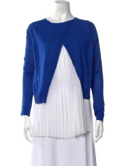 Pre-owned Sandro Crew Neck Sweater In Blue
