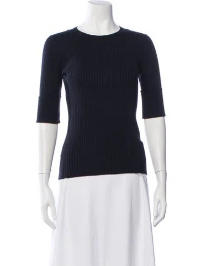 Pre-owned Sandro Crew Neck Sweater In Blue