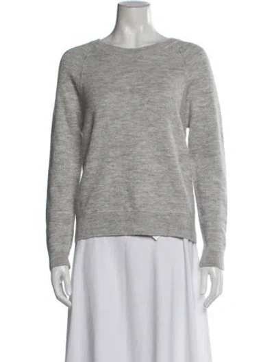 Pre-owned Sandro Crew Neck Sweater In Blue