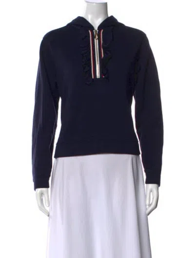 Pre-owned Sandro Crew Neck Sweater In Blue