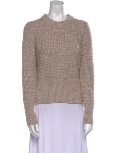 Pre-owned Sandro Crew Neck Sweater In Brown