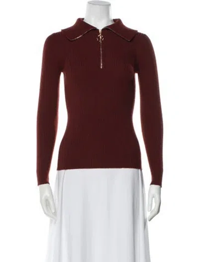 Pre-owned Sandro Crew Neck Sweater In Brown
