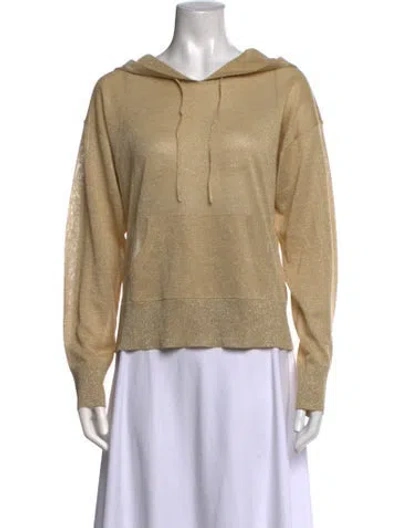 Pre-owned Sandro Crew Neck Sweater In Gold/metallic