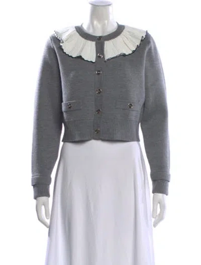 Pre-owned Sandro Crew Neck Sweater In Gray