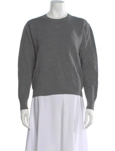 Pre-owned Sandro Crew Neck Sweater In Gray