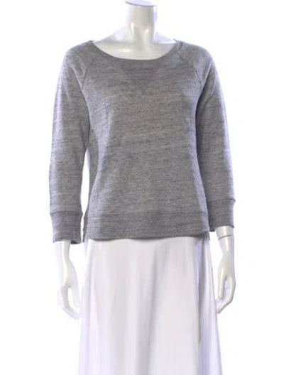 Pre-owned Sandro Crew Neck Sweater In Gray
