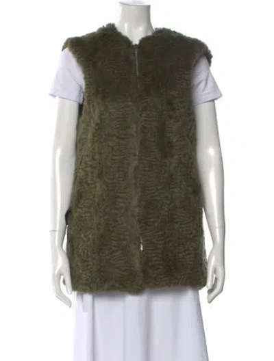 Pre-owned Sandro Crew Neck Sweater In Green