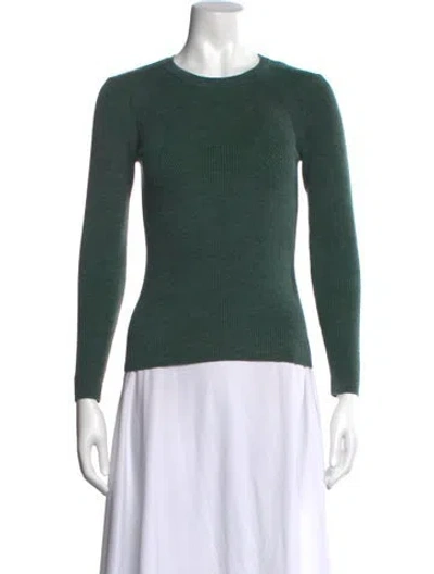 Pre-owned Sandro Crew Neck Sweater In Green