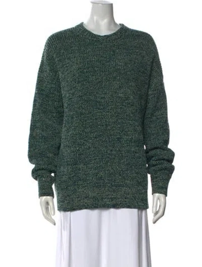 Pre-owned Sandro Crew Neck Sweater In Green