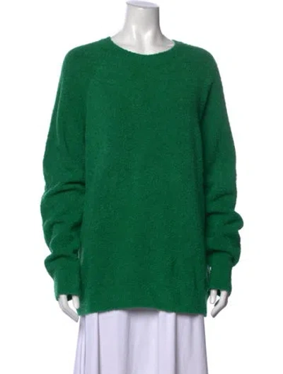 Pre-owned Sandro Crew Neck Sweater In Green