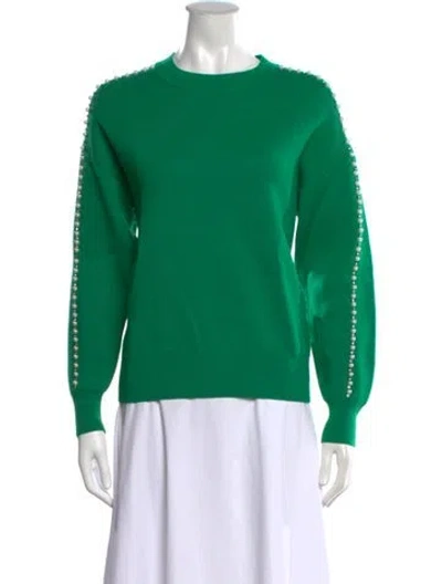 Pre-owned Sandro Crew Neck Sweater In Green