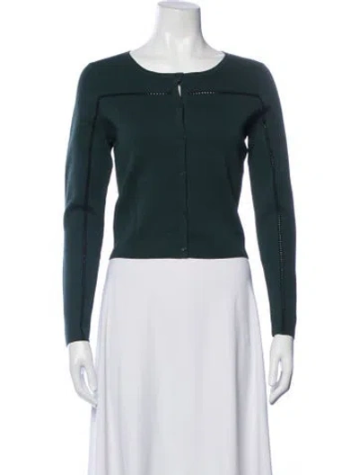 Pre-owned Sandro Crew Neck Sweater In Green