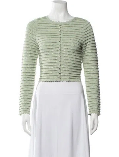 Pre-owned Sandro Crew Neck Sweater In Green