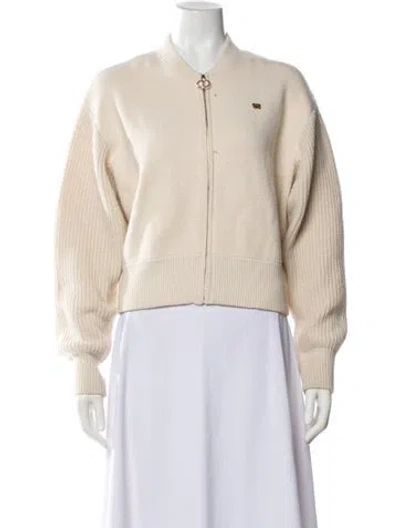 Pre-owned Sandro Crew Neck Sweater In Neutral