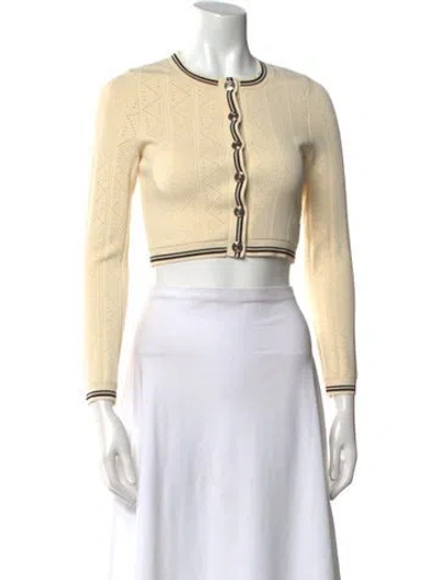 Pre-owned Sandro Crew Neck Sweater In Neutral