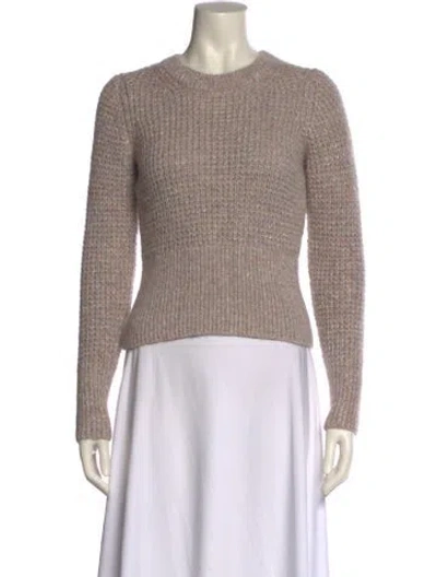 Pre-owned Sandro Crew Neck Sweater In Neutral