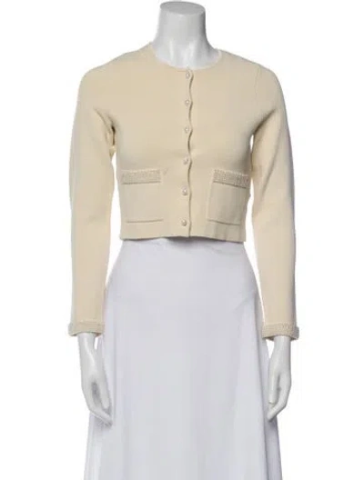 Pre-owned Sandro Crew Neck Sweater In Neutral