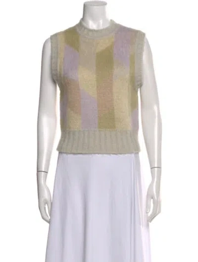 Pre-owned Sandro Crew Neck Sweater In Neutral