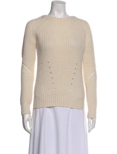 Pre-owned Sandro Crew Neck Sweater In Neutral