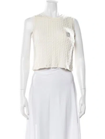 Pre-owned Sandro Crew Neck Sweater In Neutral
